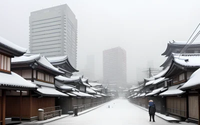 Alerta de Neve Intensa no Japão